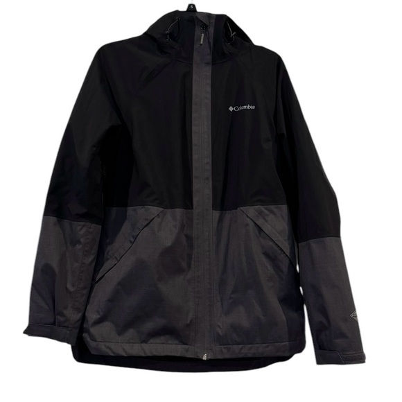 Men’s Columbia EvolutionValley Gray & Black Rain Jacket: Sise M - Picture 1 of 12